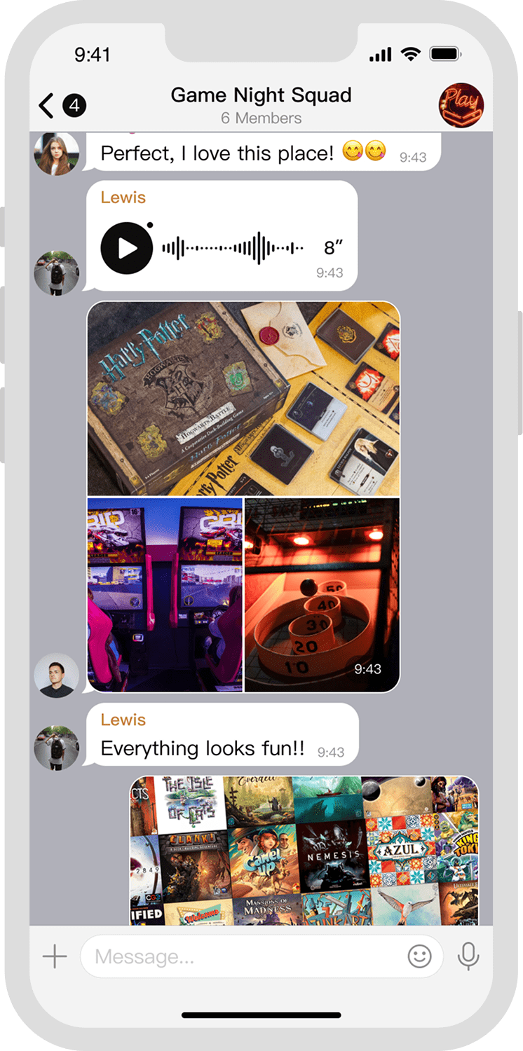 Voice message controls in chat